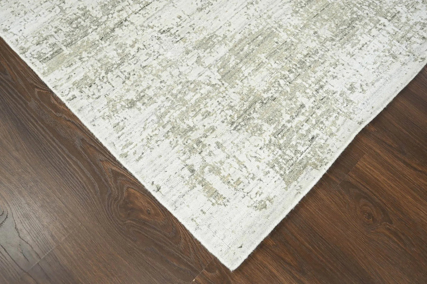 4x6 Beige, Gray Hand Knotted 100% Wool Modern & Contemporary Oriental Area Rug
