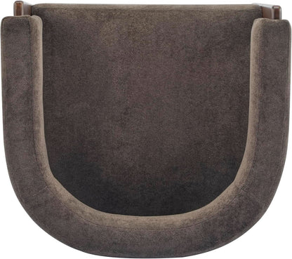 Dark Brown Velvet Upholstered Accent Chair Cushion