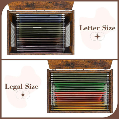 Rolling File Cabinet With Hanging Folders For Mobile Office