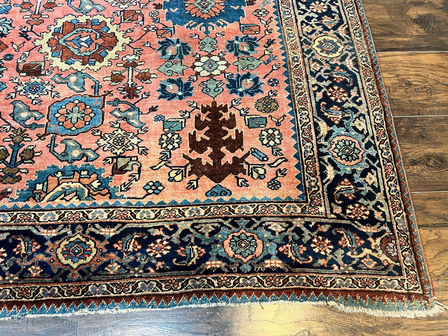 Rare Persian Sarouk Farahan Rug 9x15 – Antique Wool Carpet, Signed By Master Weaver