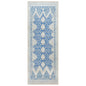 Beige Blue Boho Oushak Washable Rug