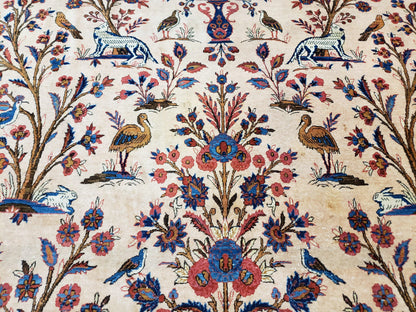 Antique Persian Kashan Tree of Life Rug 10x13