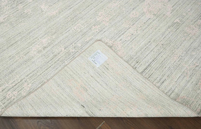 8x10 Beige, Gray Hand Knotted 100% Wool Modern & Contemporary Oriental Area Rug