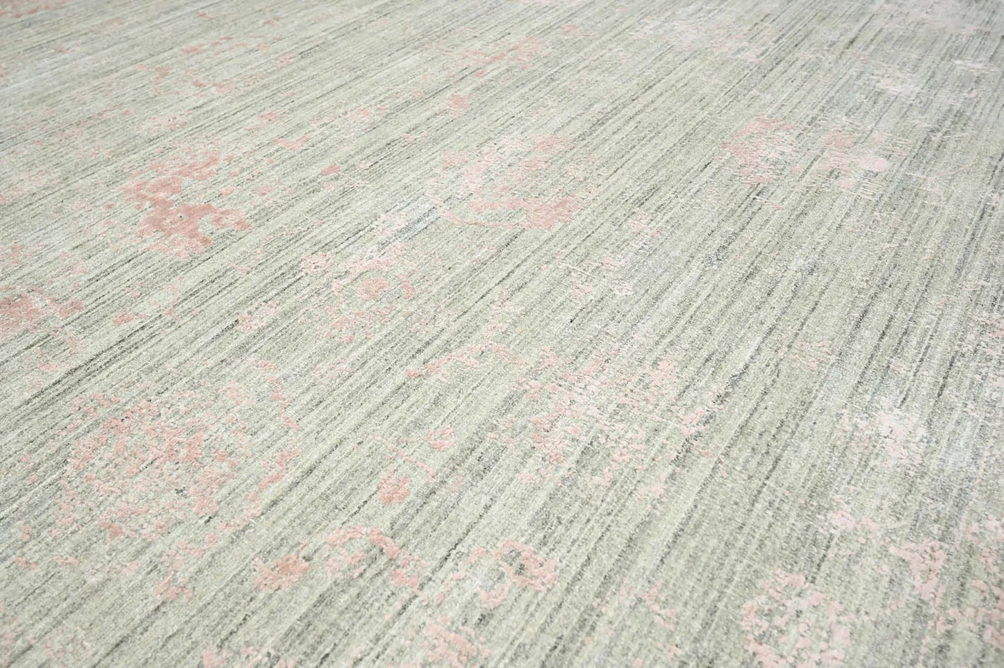 8x10 Beige, Gray Hand Knotted 100% Wool Modern & Contemporary Oriental Area Rug
