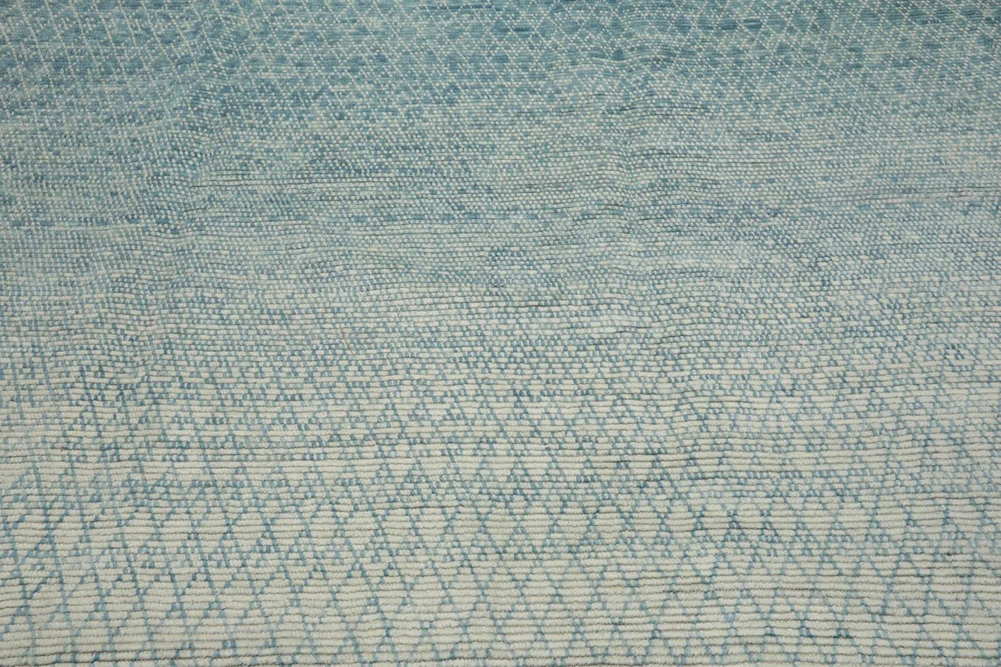 9' x 12' Hand Knotted 100% Wool Contemporary Modern Muted Area Rug Aqua