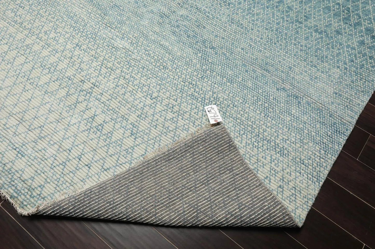 9' x 12' Hand Knotted 100% Wool Contemporary Modern Muted Area Rug Aqua