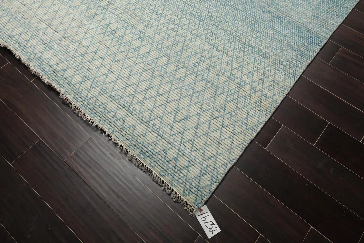 9' x 12' Hand Knotted 100% Wool Contemporary Modern Muted Area Rug Aqua