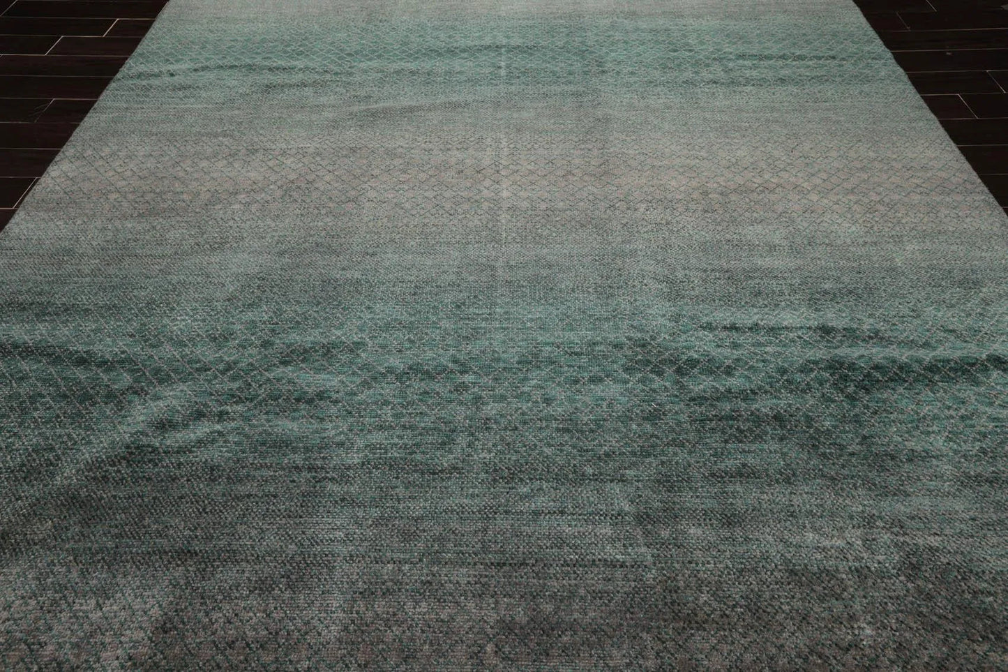 9' x 12' Hand Knotted 100% Wool Muted Contemporary Modern Area Rug Gray