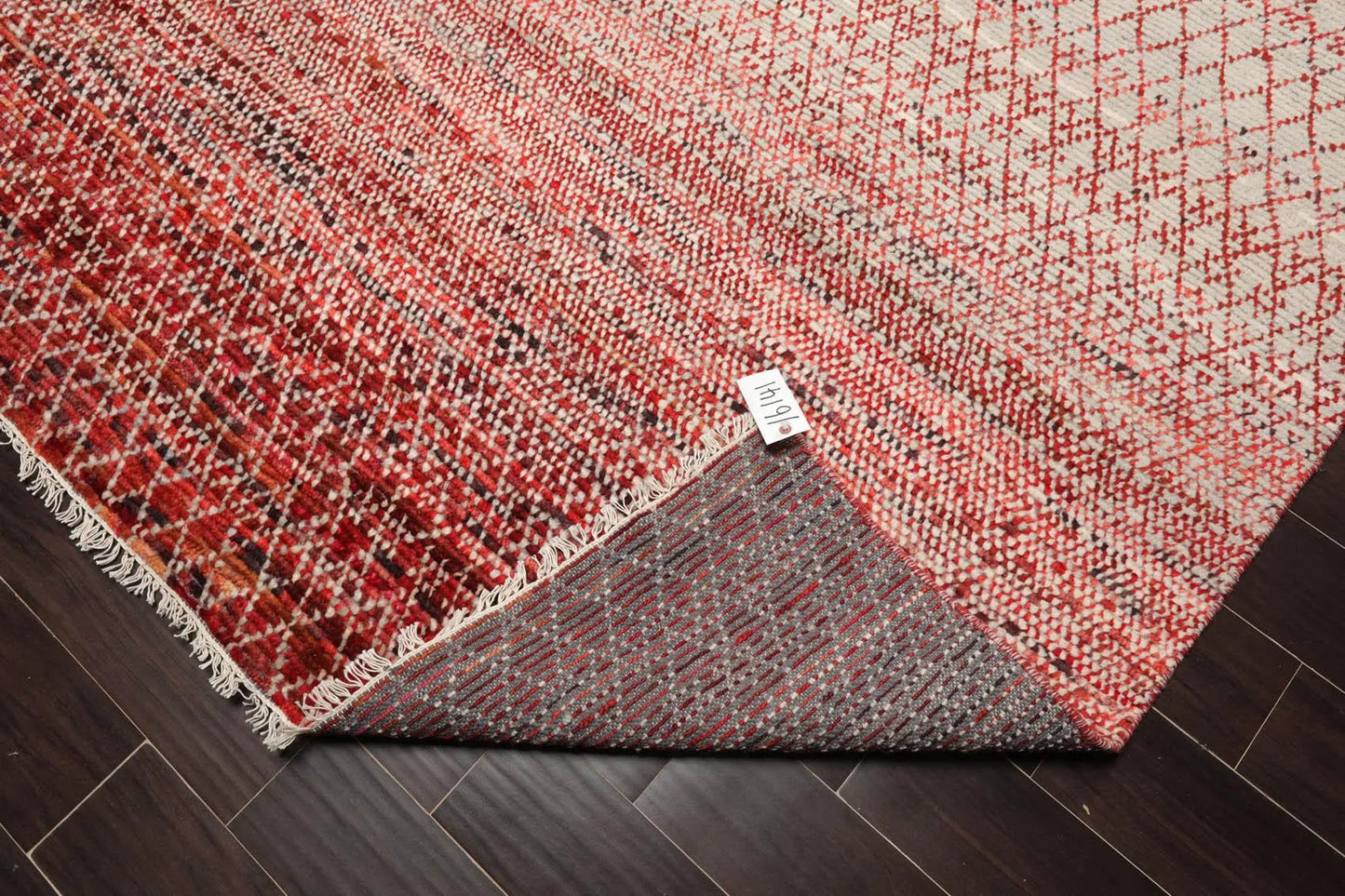 8' x 10' Hand Knotted 100% Wool Contemporary Modern Grass Area Rug Red