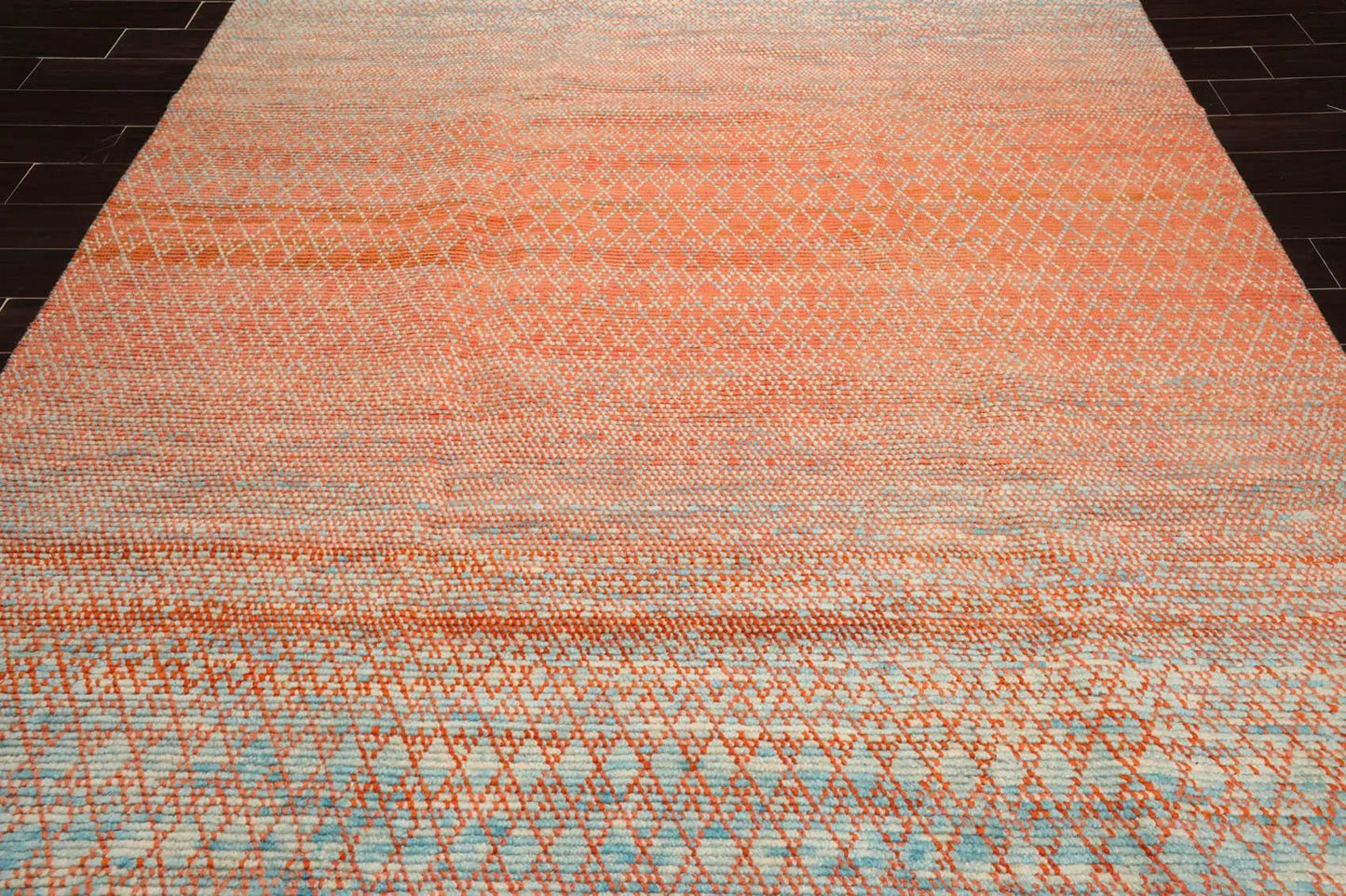 8'x 10' Hand Knotted 100% Wool Contemporary Modern Oriental Area Rug Orange