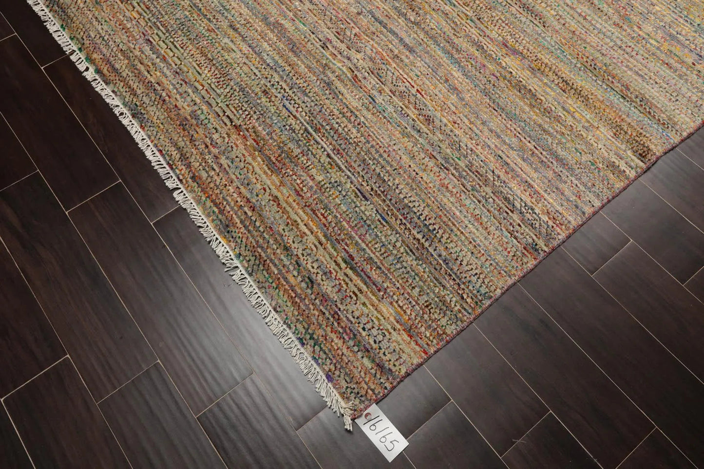 8' x 10' Hand Knotted 100% Wool Muted Modern Oriental Area Rug Tan