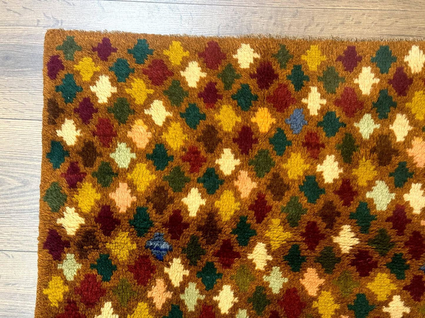 Balouch Rug 3x4, Burnt-Orange, Multicolor, Afghan Rug