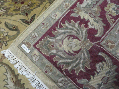 9' X 12' Vintage Handmade India Oriental Jaipur Quality Tea Wash Hand Knotted