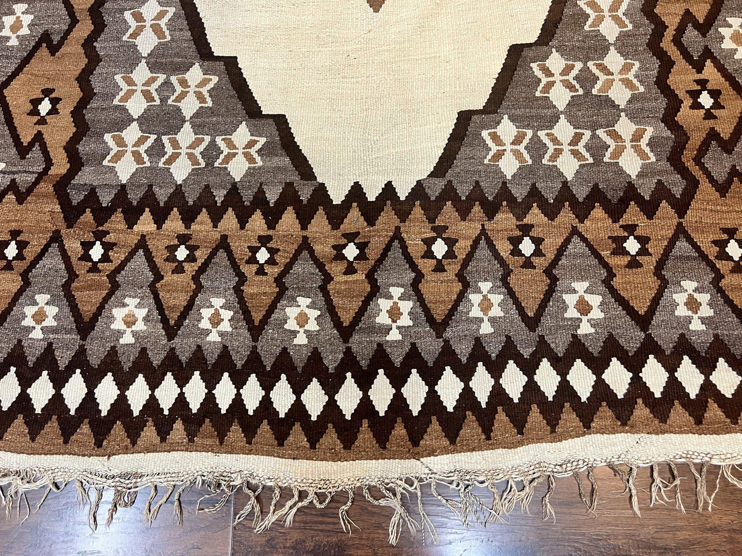 Antique Persian Fars Kilim Rug 8x11, Wool, Boho Tribal Persian Shiraz Flatweave Carpet, Semi Open Field, Geometric, Handmade, Vintage Semi Antique