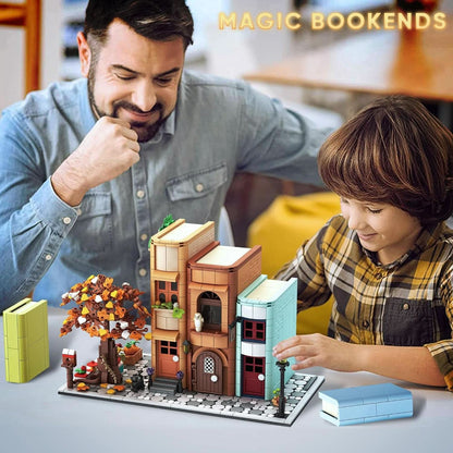 Bookend Magic House Building Kit 1488Pcs Organizer