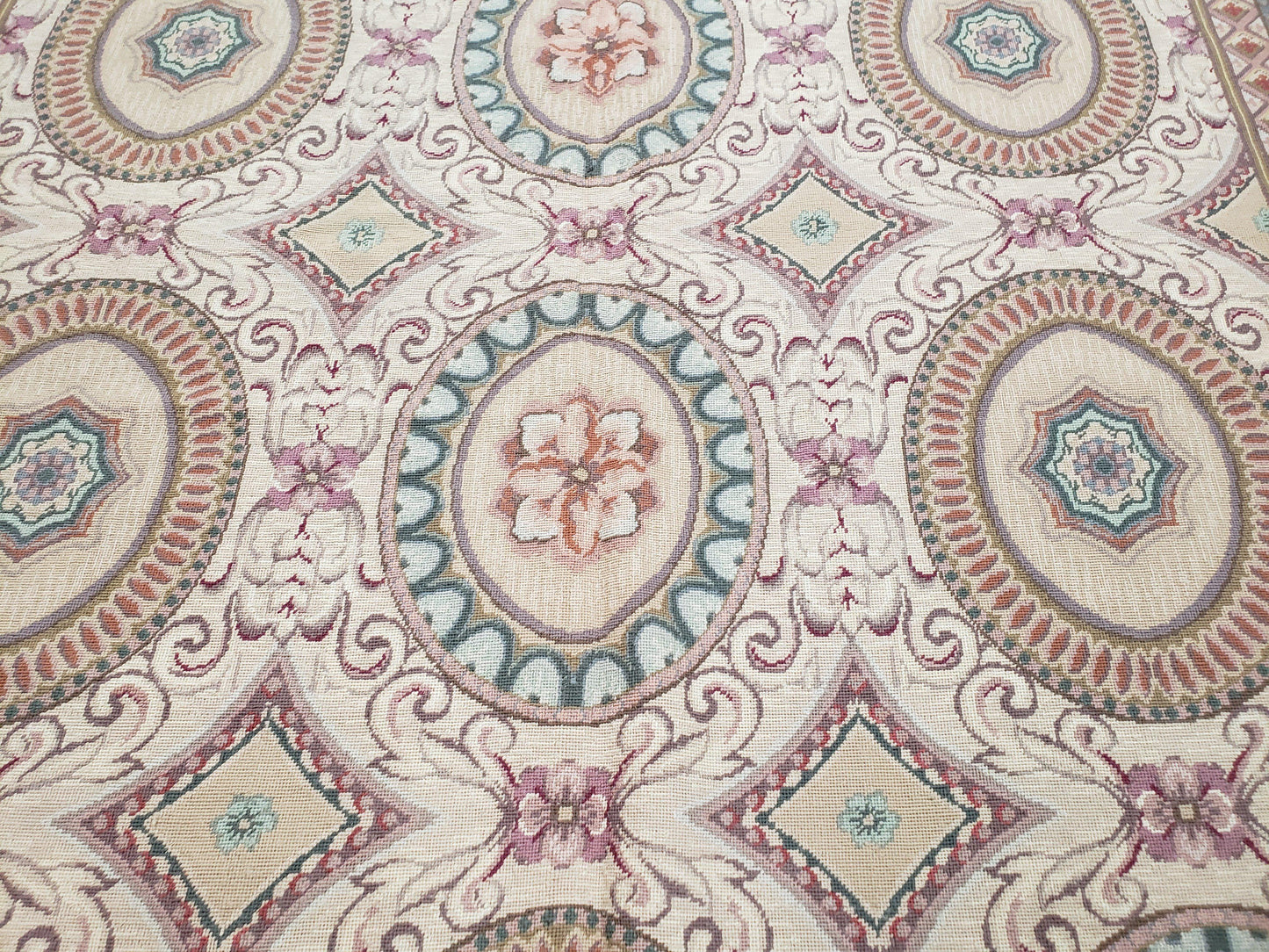 New Needlepoint Rug, 6x9 Needlepoint Carpet, Flatweave Rug, Vicotorian French European English Decor, Elegant Rug for Living Room, Handmade