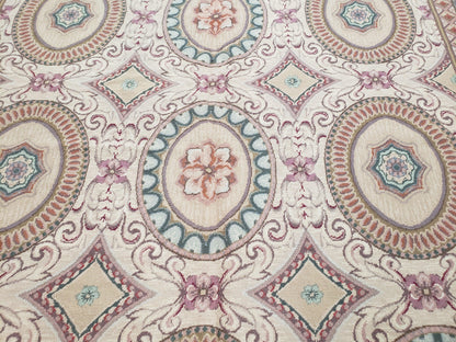 New Needlepoint Rug, 6x9 Needlepoint Carpet, Flatweave Rug, Vicotorian French European English Decor, Elegant Rug for Living Room, Handmade