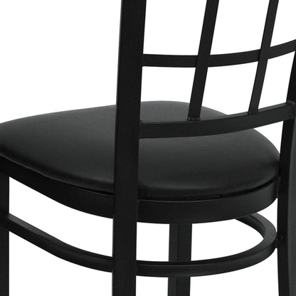 Hercules Series Window Back Restaurant Chair Black
