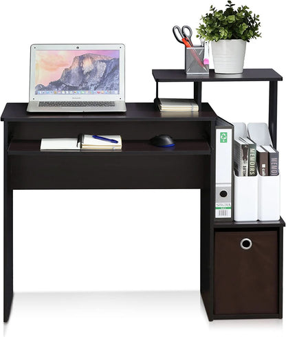 Dark Walnut Multipurpose Home Office Desk Regular Size