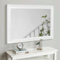 White Wood Wall Mirror 30 X 40 Inch Rectangle Rustic Vanity Mirror