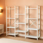 White 11 Shelf Open Display Bookcase For Home Office