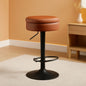 360 Degree Swivel Bar Stool With Storage Caramel Brown