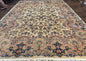 Antique Karastan Rug 8.8 x 12 Lanamar Floral Ivory Kirman Wool Discontinued