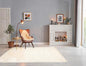 5' x8' Hand Tufted Hand Made Wool and Bamboo  Modern & Contemporary  Oriental Area Rug Tone On Tone,Ivory Color