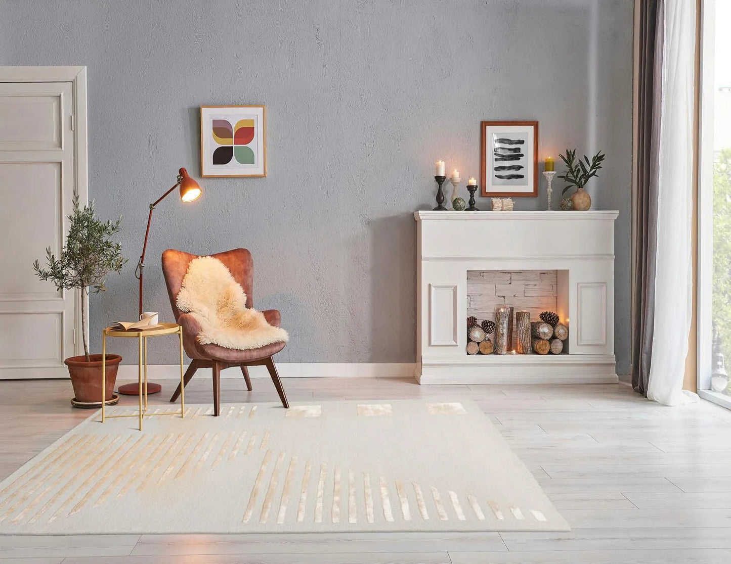 5'x7' Hand Tufted Hand Made 100% Wool Designer Modern & Contemporary  Oriental Area Rug Tone On Tone,Gray Color