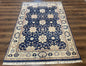 Blue and Beige Indian Rug, Indo Persian Carpet
