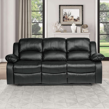 Humphreys Double Reclining Loveseat Black Faux Leather