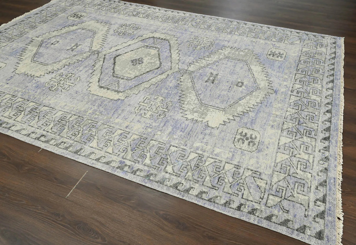 Multi Size Gray, Lavender Hand Knotted 100% Wool Turkish Oushak Traditional Oriental Area Rug
