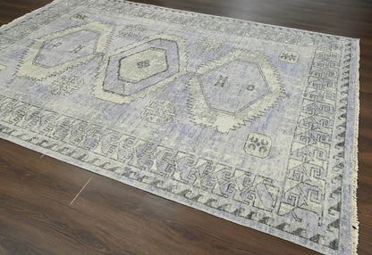 Multi Size Gray, Lavender Hand Knotted 100% Wool Turkish Oushak Traditional Oriental Area Rug