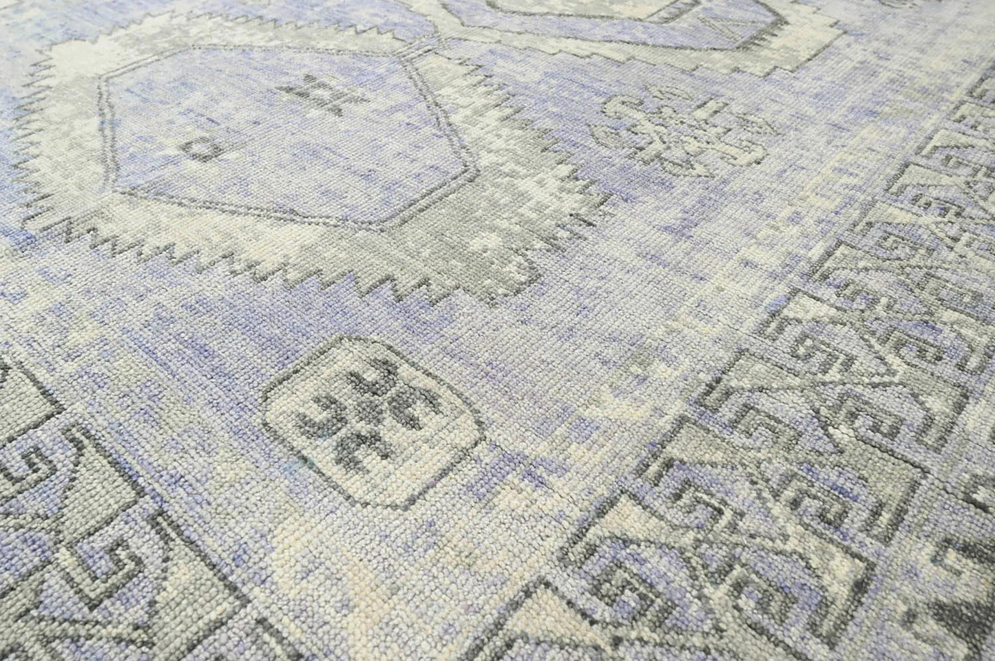 Multi Size Gray, Lavender Hand Knotted 100% Wool Turkish Oushak Traditional Oriental Area Rug