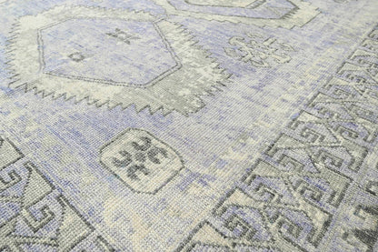 Multi Size Gray, Lavender Hand Knotted 100% Wool Turkish Oushak Traditional Oriental Area Rug
