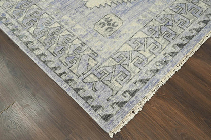 Multi Size Gray, Lavender Hand Knotted 100% Wool Turkish Oushak Traditional Oriental Area Rug