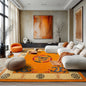LoomBloom Multi Sizes Gold Hand Tufted Medallion & Dragon Chinese Art Deco New Zealand Wool Oriental Area Rug