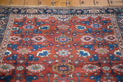 4.5x7 Antique Persian Bijar Area Rug