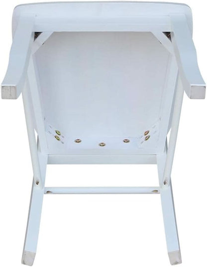 Madrid Ladderback Dining Chairs Set Of Two White Finish