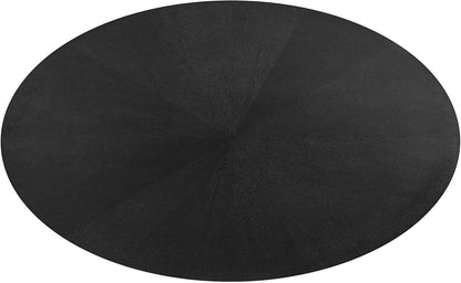 Crossroads 71 Inch Oval Wood Dining Table Black Seats 6 Easy To Assemble