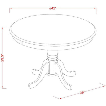 Dining Table 42 Inch Round Top With Pedestal Base Leg