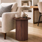 18" Round Fluted Side Table with Pedestal Drum Base