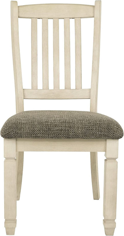 20 Inch Upholstered Dining Chair Antique White Set Of 2