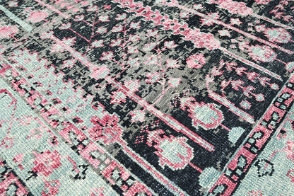 Multi Size Black, Gray Hand Knotted Arts & Crafts 100% Wool Turkish Oushak Traditional Oriental Area Rug