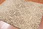 4'8" x 6’6" Handmade Scrolls 100% Wool Area rug Transitional Beige