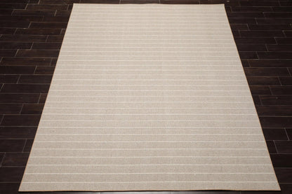 LoomBloom Multi Sizes Tan Hand Woven Contemporary Flatweave Herringbone New Zealand Wool Oriental Area Rug