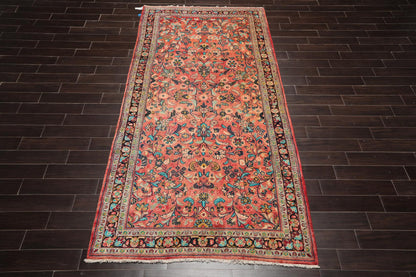 5'2" x 11' Runner Hand Knotted 100% Wool Traditional Oriental Area Rug Rust