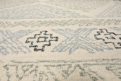 LoomBloom Multi Size Ivory Hand Tufted Transitional Geometric Wool Oriental Area Rug
