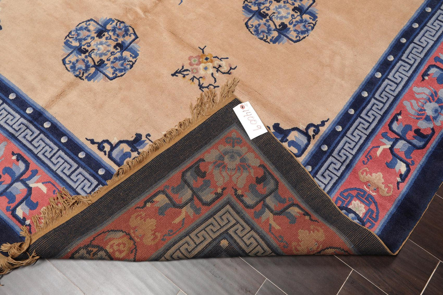 6'7"x9'8" Hand Knotted Wool Chinese Art Deco Traditional Oriental Area Rug Beige