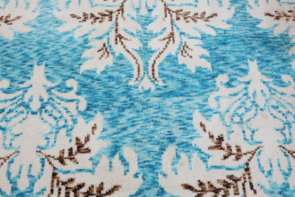 5'8" x 8' Handmade Traditional Oriental Area Rug Modern Aqua